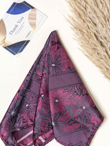 Maroon Floral Necktie Gift - set - TOSSIDO
