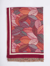 Maroon Floral Premium Muffler - TOSSIDO