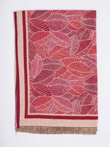 Maroon Floral Premium Muffler - TOSSIDO