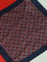 Maroon Floral Silk Pocket Square - TOSSIDO
