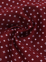 Maroon Geometric Jacquard Pocket Square - TOSSIDO