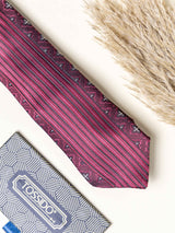 Maroon Geometric Necktie Gift - set - TOSSIDO