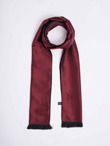 Maroon Geometric Reversible Stole & Pocket Square Set - TOSSIDO