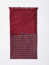 Maroon Geometric Reversible Stole & Pocket Square Set - TOSSIDO