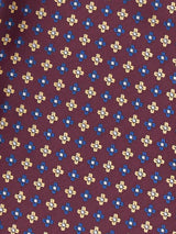 Maroon Geometric Woven Cravat & Pocket Square Set - TOSSIDO