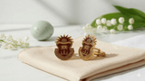Maroon & Gold Logo Crest Cufflinks - TOSSIDO