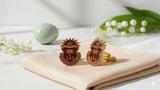 Maroon & Gold Logo Crest Cufflinks - TOSSIDO