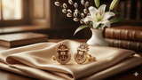 Maroon & Gold Logo Crest Cufflinks - TOSSIDO