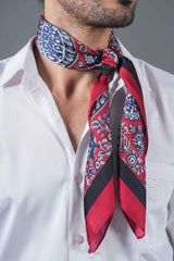 Maroon Paisley Neckerchief - TOSSIDO