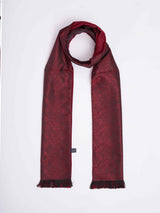 Maroon Paisley Reversible Stole & Pocket Square Set - TOSSIDO