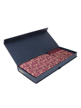 Maroon Paisley Stole & Pocket Square Set - TOSSIDO