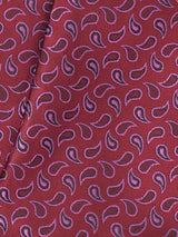 Maroon Paisley Woven Cravat & Pocket Square Set - TOSSIDO