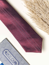 Maroon Panel Necktie Gift - set - TOSSIDO