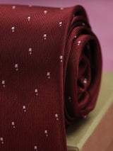 Maroon Polyester Necktie - TOSSIDO