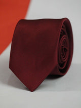Maroon Skinny Necktie - TOSSIDO