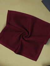 Maroon Solid Knitted Pocket - TOSSIDO