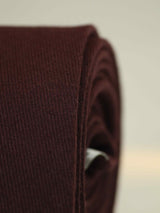 Maroon Solid Wool Skinny Necktie - TOSSIDO