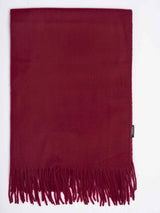 Maroon Solid Woolen Muffler - TOSSIDO