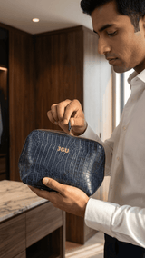 Midnight Blue JGU Signature Grand Travel Pouch - TOSSIDO