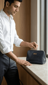Midnight Blue JGU Signature Grand Travel Pouch - TOSSIDO