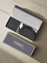 Midnight Dots - Ascot & Pocket Square - TOSSIDO