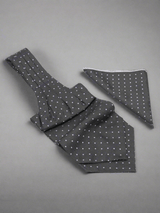 Midnight Dots - Ascot & Pocket Square - TOSSIDO
