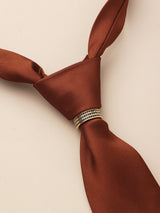 Midnight Noir Multi Row Gold Necktie Ring - TOSSIDO