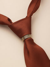 Midnight Noir Multi Row Gold Necktie Ring - TOSSIDO
