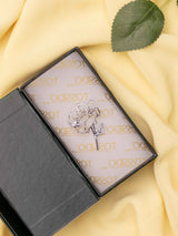 Minimal Silver Rose Brooch