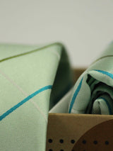 Mint Check Necktie & Pocket Square Giftset - TOSSIDO