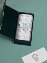 Mint Shell Butterfly Pearl Brooch - TOSSIDO