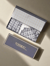Monochrome Muse - Woven Ascot & Pocket Square - TOSSIDO