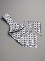 Monochrome Muse - Woven Ascot & Pocket Square - TOSSIDO