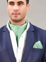 Moss Mosaic - Woven Ascot & Pocket Square - TOSSIDO