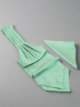 Moss Mosaic - Woven Ascot & Pocket Square - TOSSIDO