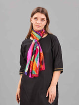 Multicolor Abstract Printed Stole - TOSSIDO