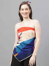 Multicolor Abstract Scarf & Scarf Bag Set - TOSSIDO