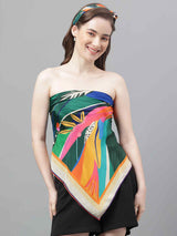 Multicolor Abstract Scarf & Scarf Bag Set - TOSSIDO
