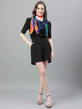 Multicolor Abstract Scarf & Scarf Bag Set - TOSSIDO