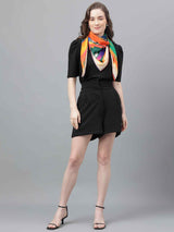 Multicolor Abstract Scarf & Scarf Bag Set - TOSSIDO