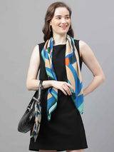 Multicolor Abstract Scarf & Scarf Bag Set - TOSSIDO