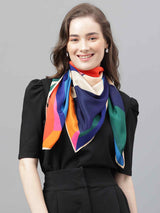 Multicolor Abstract Scarf & Scarf Bag Set - TOSSIDO