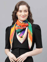 Multicolor Abstract Scarf & Scarf Bag Set - TOSSIDO