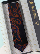 Multicolor Abstract Woven Silk Necktie - TOSSIDO