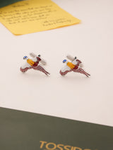 Multicolor Bird Cufflinks - TOSSIDO