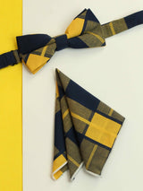 Multicolor Check Bowtie & Pocket Square Set - TOSSIDO