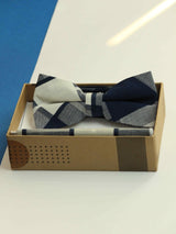 Multicolor Check Bowtie & Pocket Square Set - TOSSIDO