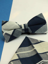 Multicolor Check Bowtie & Pocket Square Set - TOSSIDO