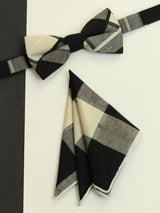 Multicolor Check Bowtie & Pocket Square Set - TOSSIDO