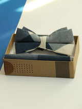 Multicolor Check Bowtie & Pocket Square Set - TOSSIDO